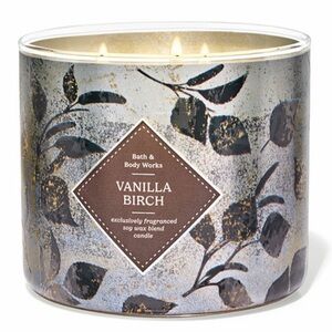 New Bath & Body Works 3-Wick Candle in Vanilla Birch